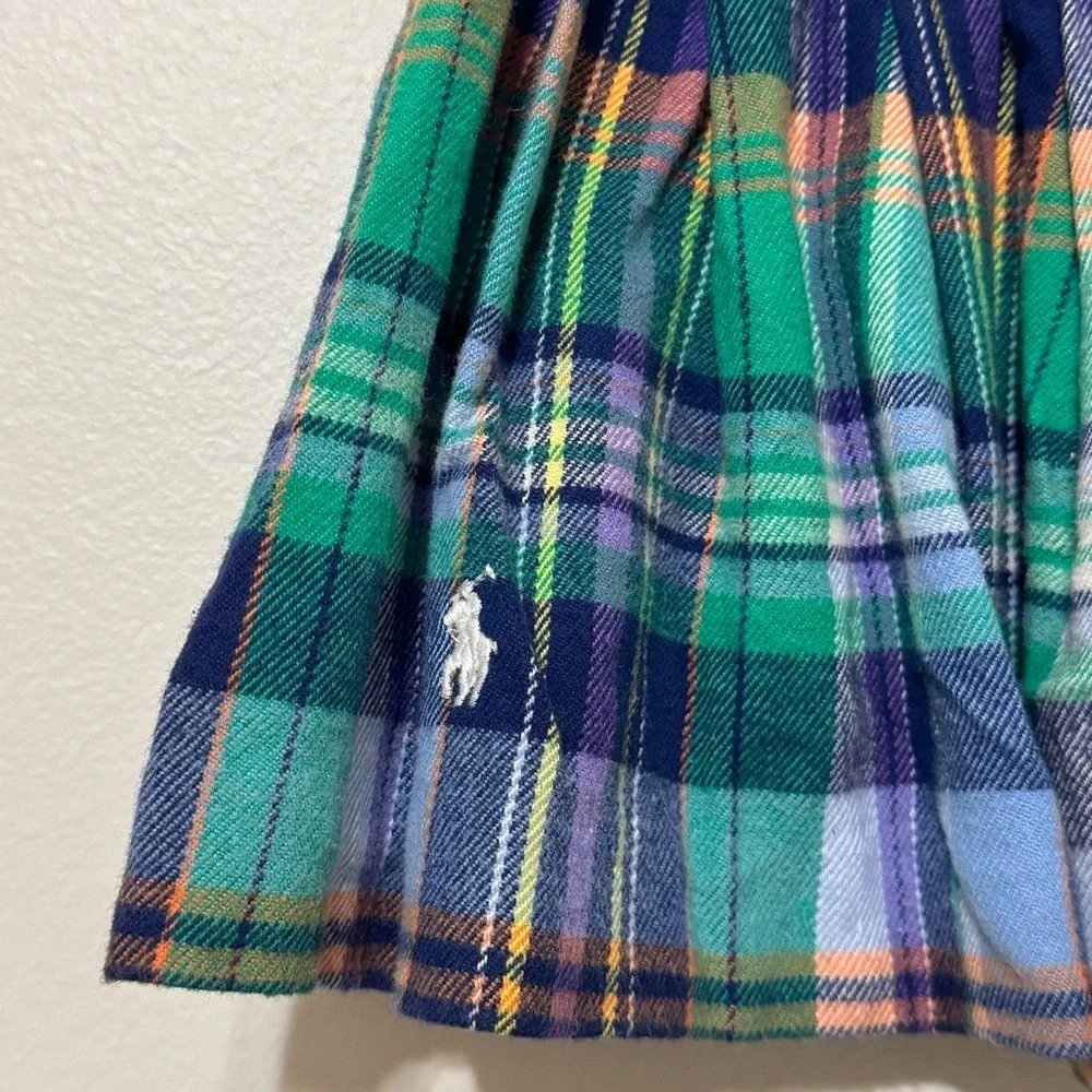 Ralph Lauren Plaid Pleated Skirt Girl’s 5 Cotton Party Holiday formal preppy